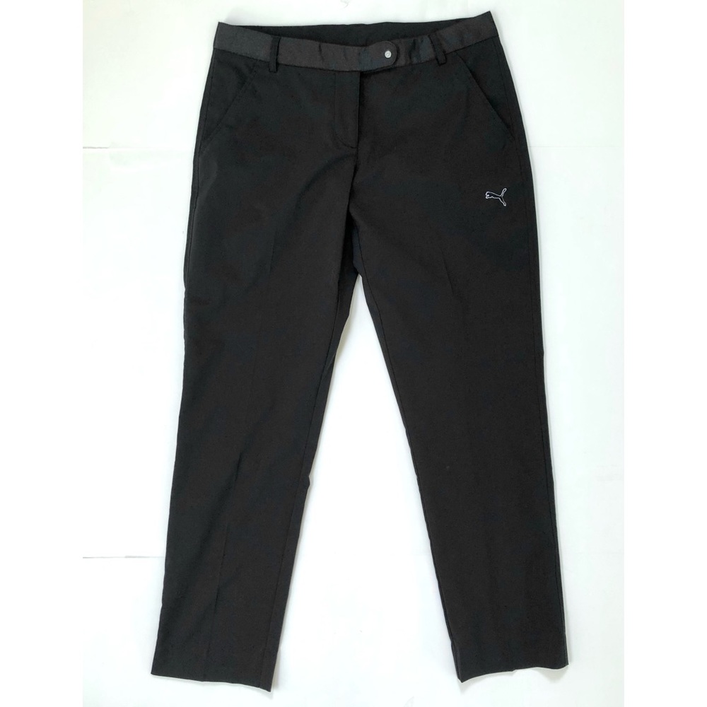 Puma Women’s Solid Tech Tapered Golf Pants with dryCELL, Black, Size 10